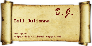 Deli Julianna névjegykártya